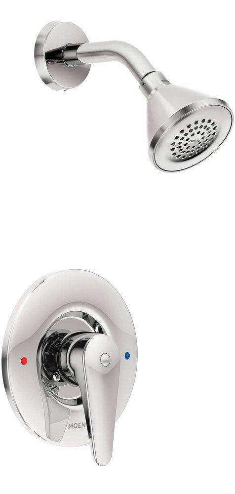 Moen Polished Chrome 1.5 gpm Pressure Balancing Shower Trim Only with Single Lever Handle 