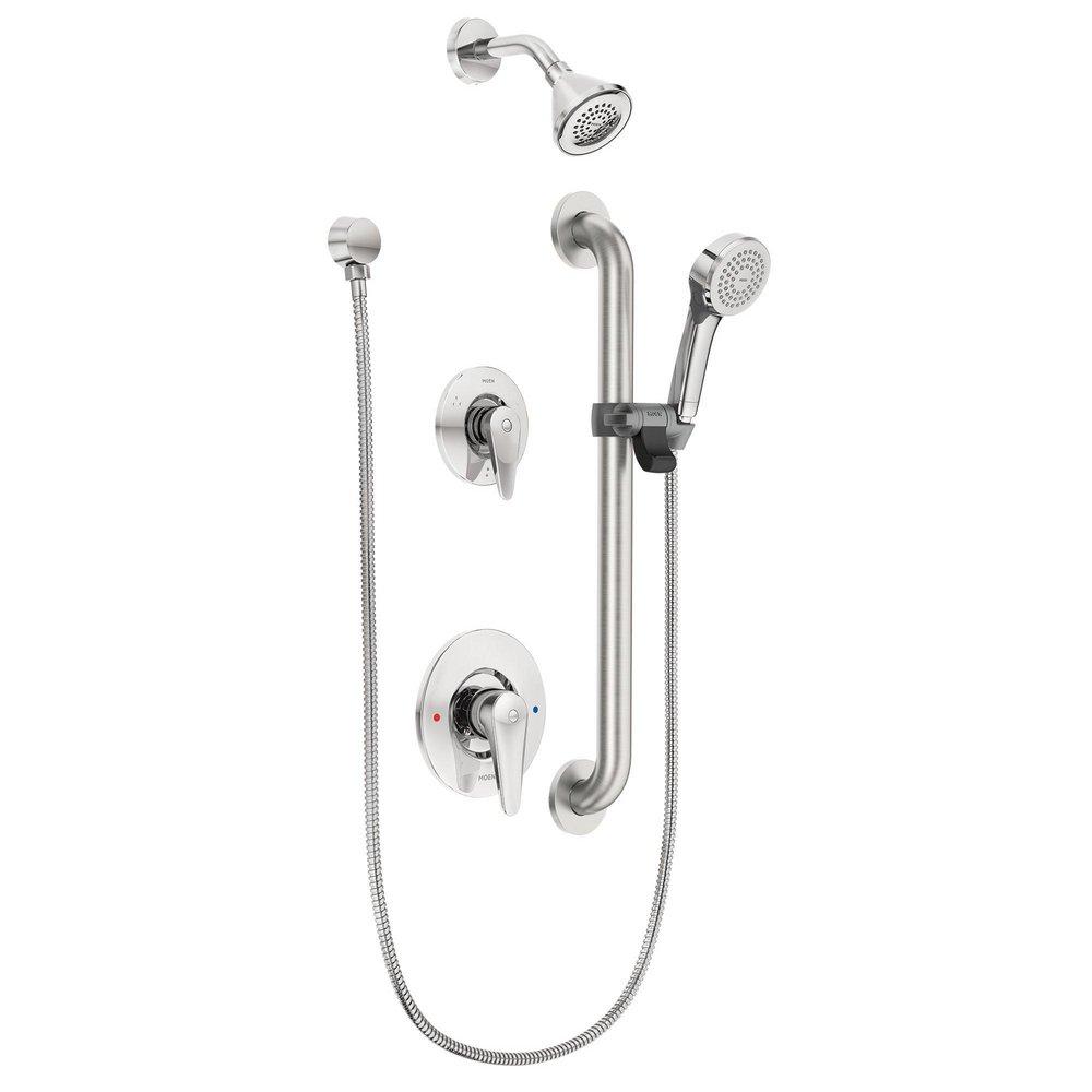 Moen Chrome/Stainless 1.5 gpm 3-Function Wall Mount Shower System with Double Lever Handle 