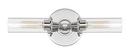 6-3/4 in. 2-Light Wall Sconce in Polished Chrome