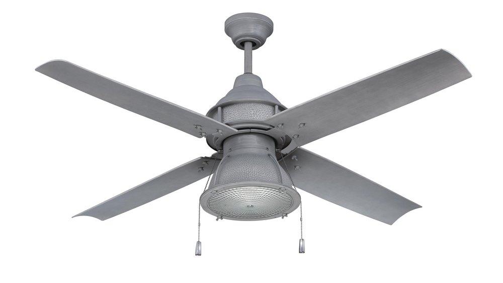 Craftmade Aged Galvanized 52 in. Ceiling Fan with Blades and Light 
