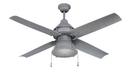 52 in. Ceiling Fan with Blades and Light in Aged Galvanized