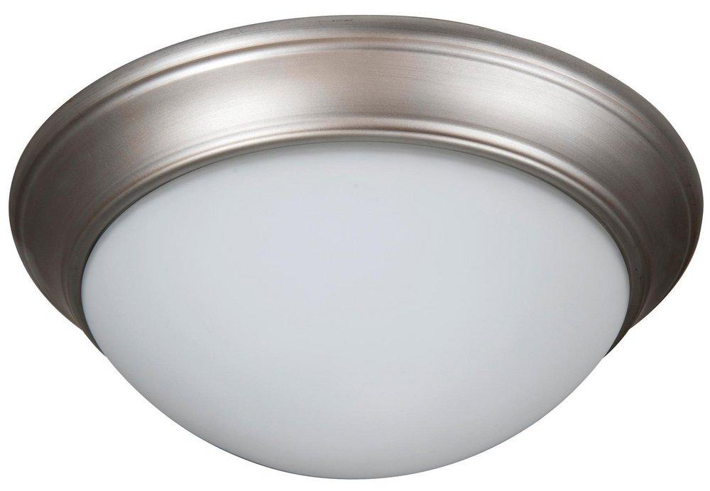 Craftmade Brushed Satin Nickel 60W 3-Light Medium E-26 Incandescent Ceiling Light with White Twist Glass 