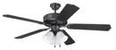 Craftmade Flat Black 52 in. Ceiling Fan with Blades 