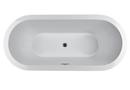 JACUZZI&reg; White/Chrome 70 x 32 in. Freestanding Bathtub with Center Drain 