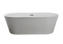 JACUZZI&reg; White/Chrome 70 x 32 in. Freestanding Bathtub with Center Drain 