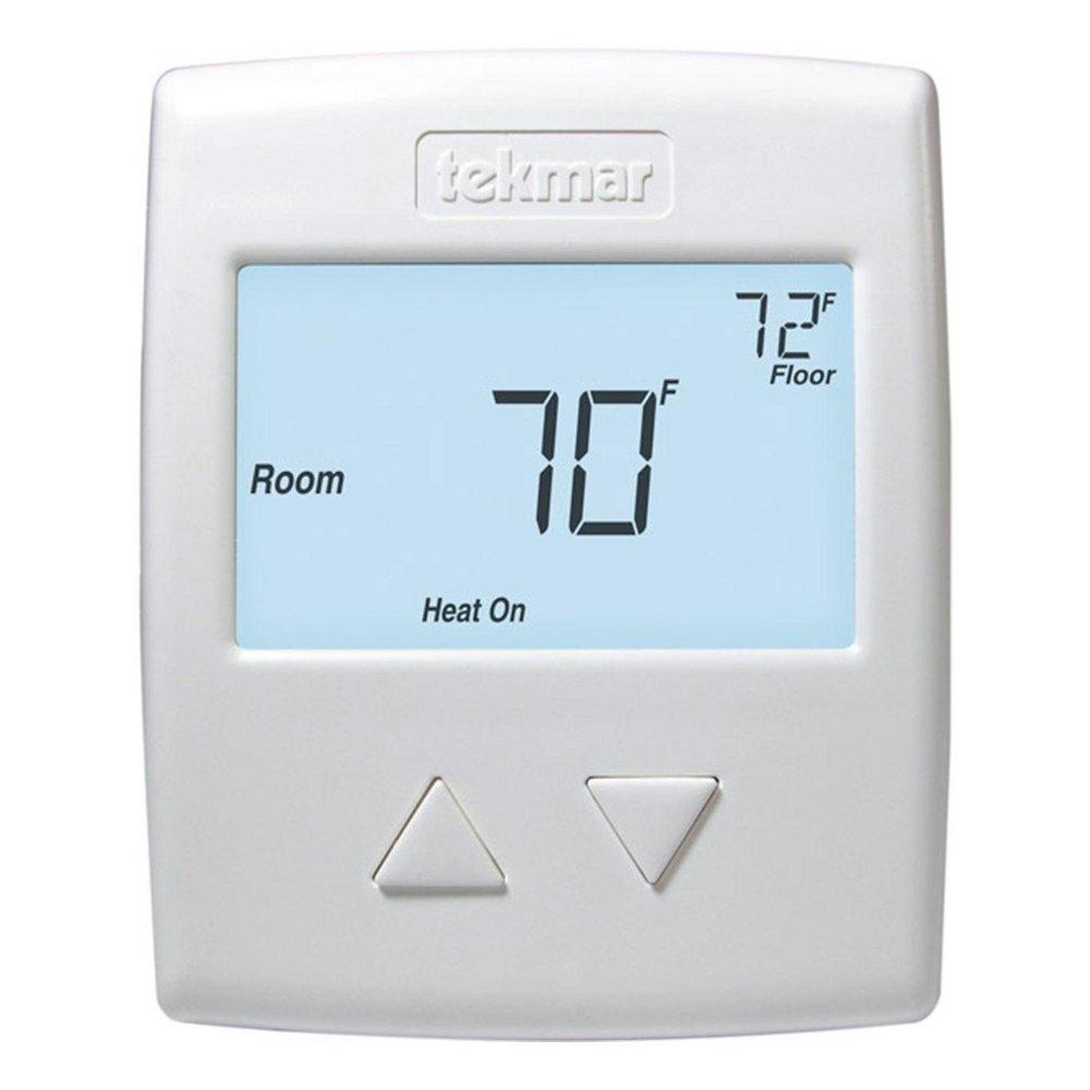 Tekmar Control Systems White 1H Programmable Thermostat 