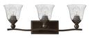 Hinkley Olde Bronze 100W 3-Light Medium E-26 Base Wall Sconce 