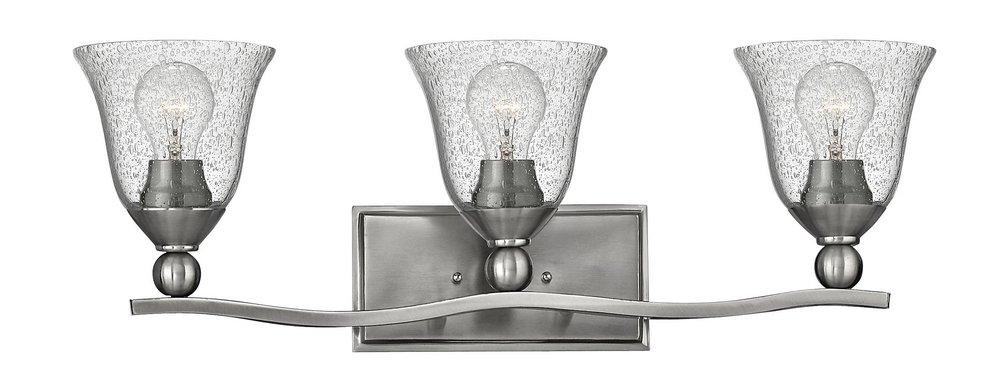 Hinkley Brushed Nickel 100W 3-Light Medium E-26 Base Wall Sconce 