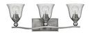 Hinkley Brushed Nickel 100W 3-Light Medium E-26 Base Wall Sconce 