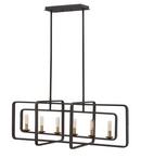 13 in. 6-Light Candelabra E-12 Base Pendant in Buckeye Bronze