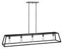 100W 5-Light Pendant in Aged Zinc