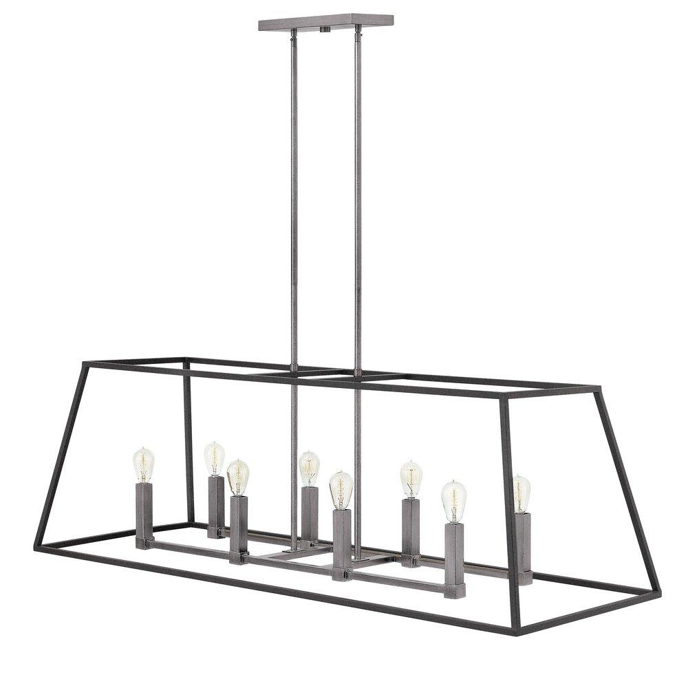 Hinkley Aged Zinc 60W 8-Light Chandelier 