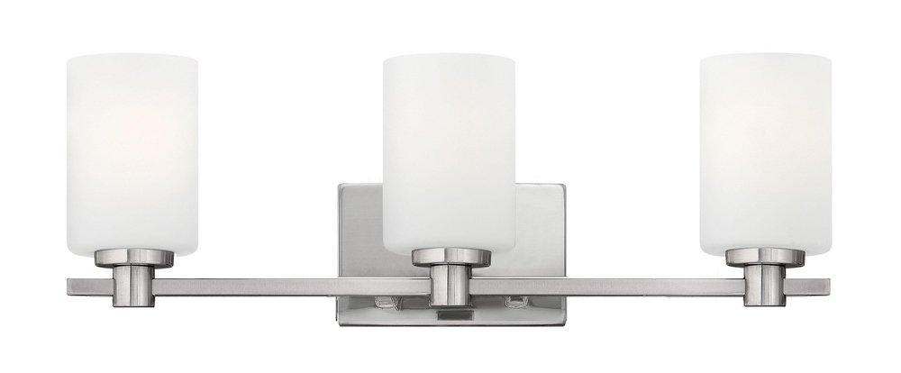 Hinkley Brushed Nickel 100W 3-Light Medium E-26 Base Wall Sconce 