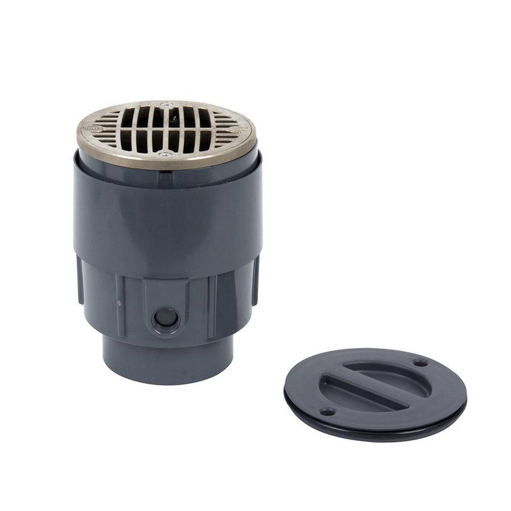 Oatey&reg; Push On Plastic Nickel Bronze Floor Drain 