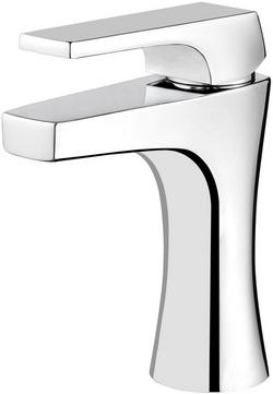 Single Handle Monoblock Bathroom Sink Faucet in Polished Chrome