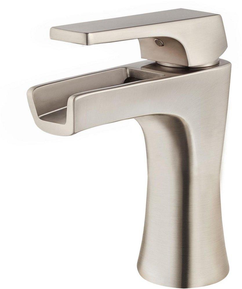 Pfister Brushed Nickel Single Handle Monoblock Bathroom Sink Faucet 