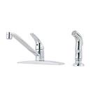 Single Handle Kitchen Faucet with Side Spray in Polished Chrome