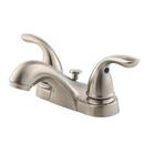 3-Hole Centerset Bath Faucet with Double Lever Handle and 4-7/32 in. Spout Reach in Brushed Nickel
