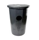 TOPP Black 30 in. Structural Foam Basin with 4 in. Grommet and Inlet Drilled 