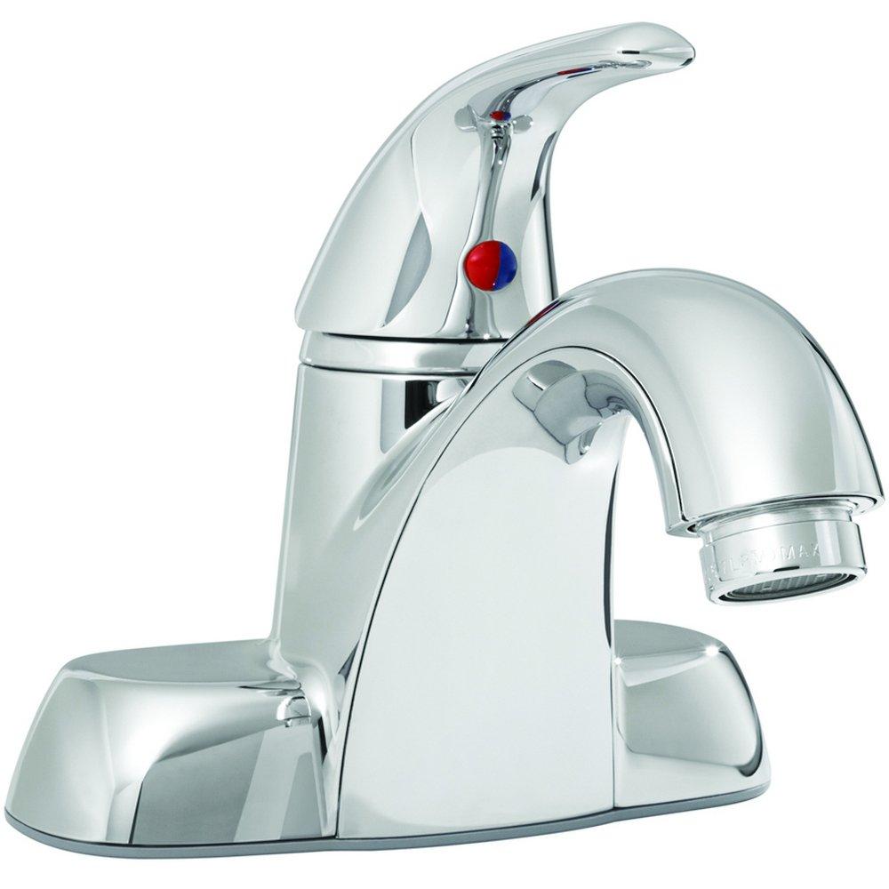 PROFLO&reg; Brushed Nickel Single Handle Centerset Bathroom Sink Faucet with Brass Pop-Up 