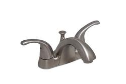 Two Handle Centerset Bathroom Sink Faucet in Brushed Nickel