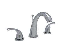 Two Handle Widespread Bathroom Sink Faucet with Drain Assembly in Chrome