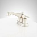 Signature Hardware Brushed Nickel Two Handle Centerset Bathroom Sink Faucet 