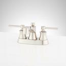 Signature Hardware Brushed Nickel Two Handle Centerset Bathroom Sink Faucet 