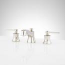 Signature Hardware Polished Nickel Two Handle Widespread Bathroom Sink Faucet with Pop-Up Drain Assembly 