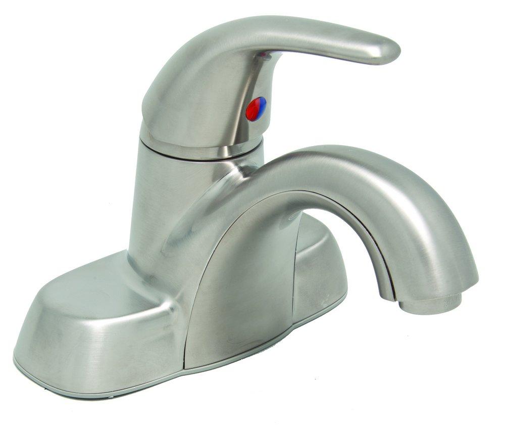 PROFLO&reg; Brushed Nickel Single Handle Centerset Bathroom Sink Faucet 