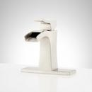 Signature Hardware Brushed Nickel Single Handle Monoblock Bathroom Sink Faucet 