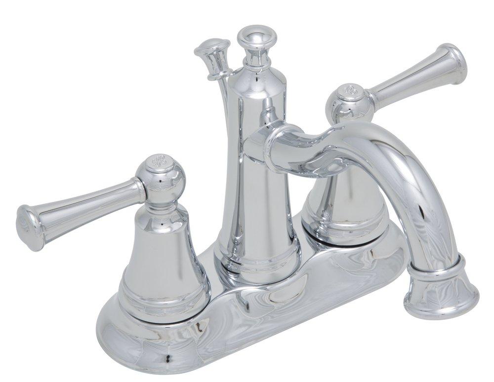 PROFLO&reg; Chrome Two Handle Centerset Bathroom Sink Faucet 