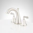 Signature Hardware Brushed Nickel Two Handle Widespread Bathroom Sink Faucet with Pop-Up Drain Assembly in Brushed Nickel 