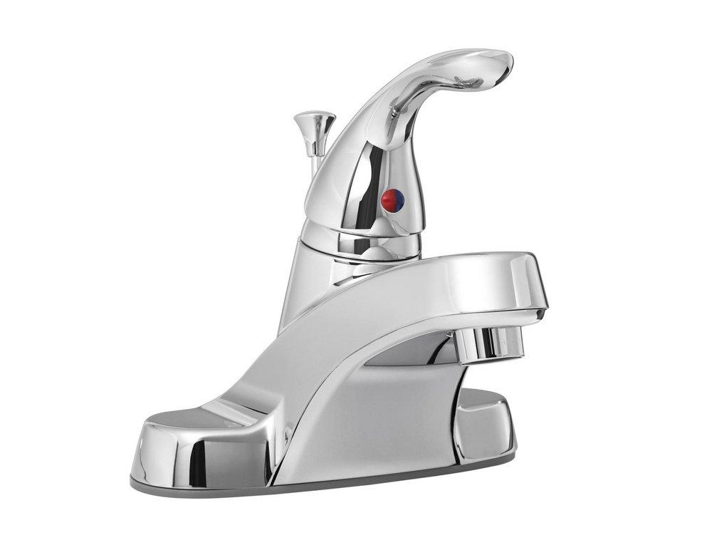 PROFLO&reg; Chrome Single Handle Centerset Bathroom Sink Faucet 