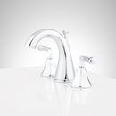 Signature Hardware Chrome Two Handle Widespread Bathroom Sink Faucet with Pop-Up Drain Assembly in Brushed Nickel 