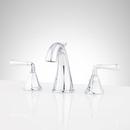Signature Hardware Chrome Two Handle Widespread Bathroom Sink Faucet with Pop-Up Drain Assembly in Brushed Nickel 
