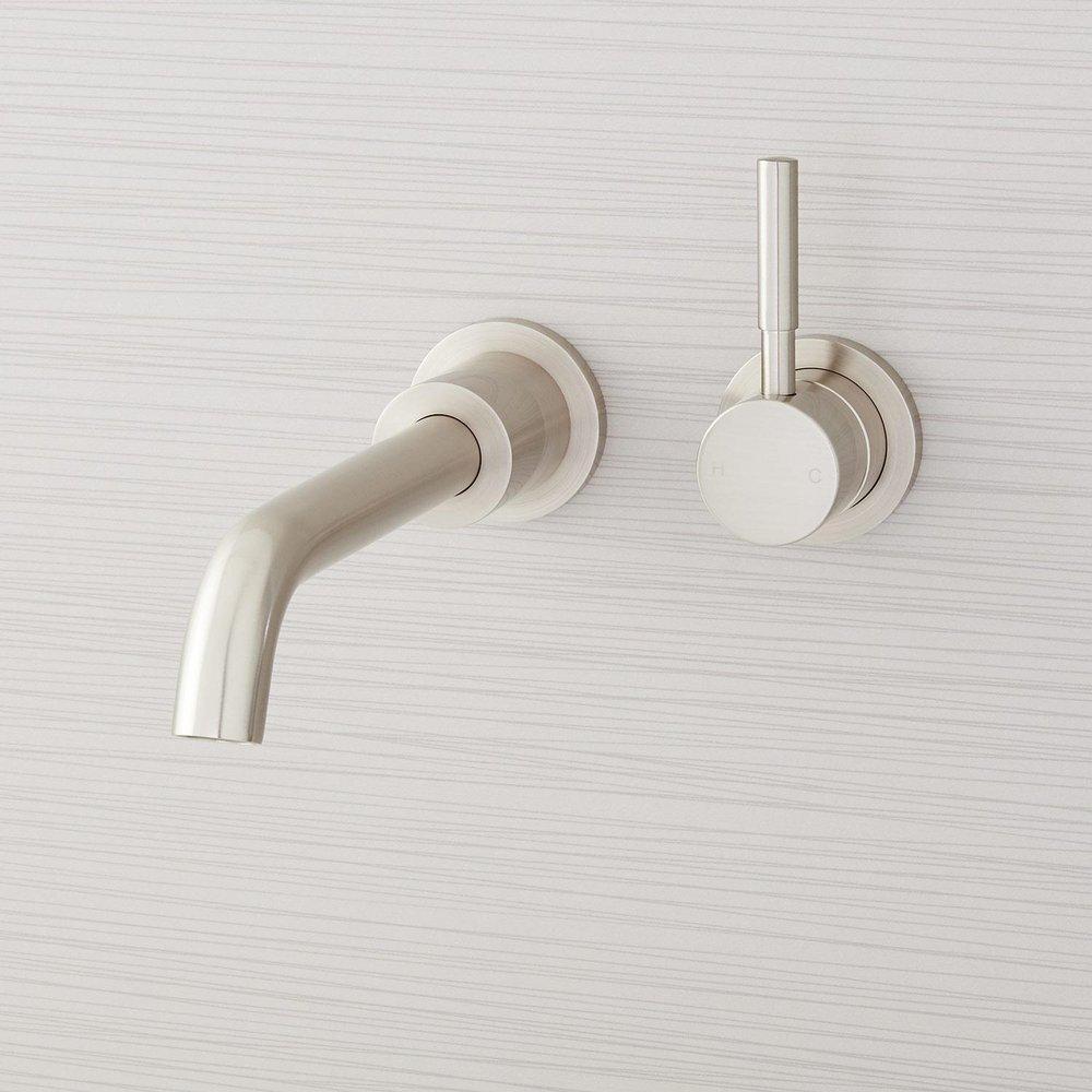 Signature Hardware Brushed Nickel Single Handle Vessel Filler Bathroom Sink Faucet 
