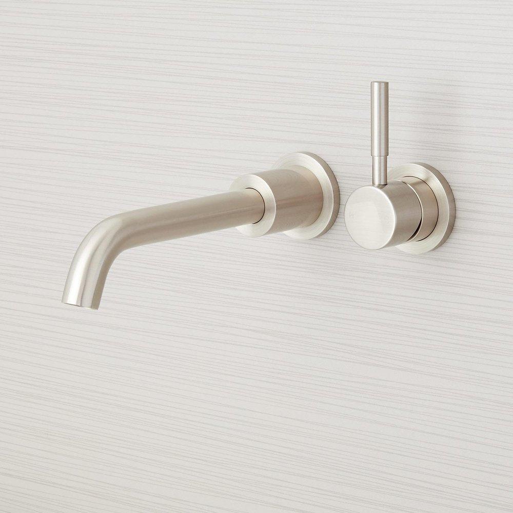 Signature Hardware Brushed Nickel Single Handle Vessel Filler Bathroom Sink Faucet 