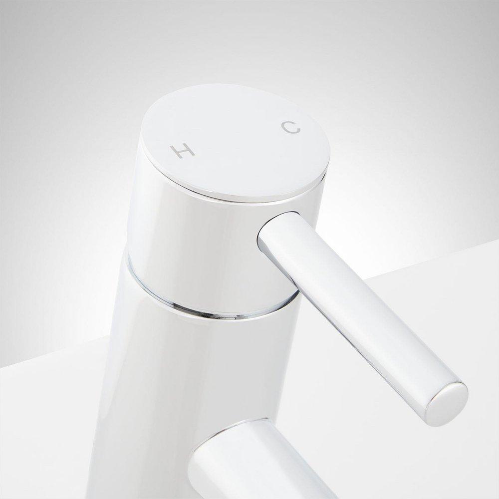 Signature Hardware Chrome Single Handle Centerset Bathroom Sink Faucet with Pop-Up Drain Assembly 