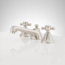 Signature Hardware Brushed Nickel Two Handle Widespread Bathroom Sink Faucet with Pop-Up Drain Assembly 