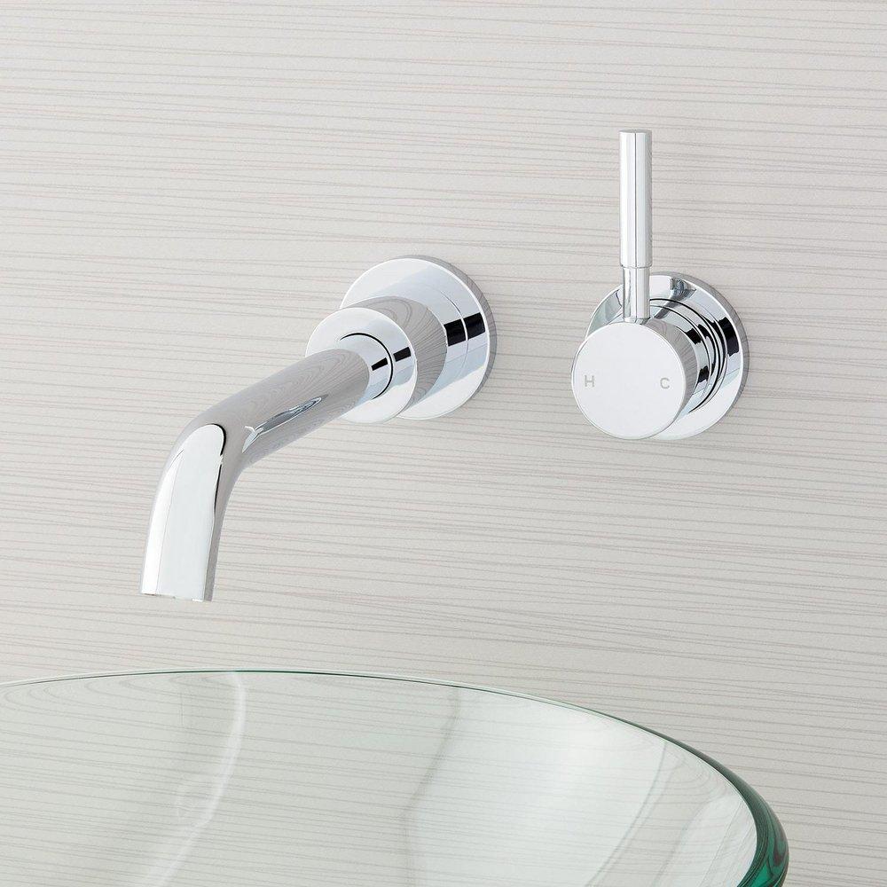 Signature Hardware Polished Chrome Single Handle Vessel Filler Bathroom Sink Faucet 