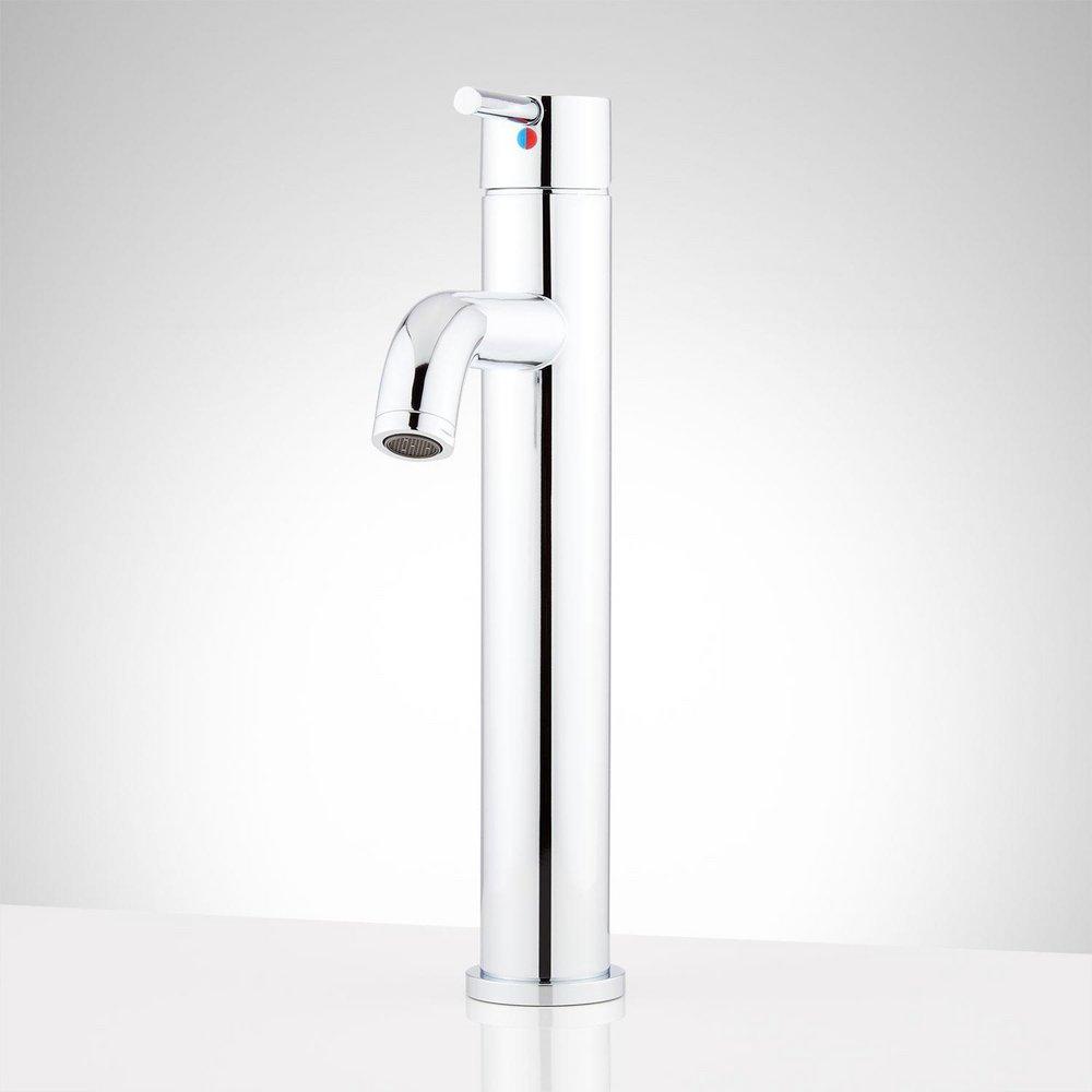 Signature Hardware Polished Chrome Single Handle Vessel Filler Bathroom Sink Faucet 