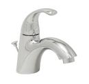 PROFLO&reg; Chrome Single Handle Monoblock Bathroom Sink Faucet with Escutcheon and Brass Pop-Up Drain Assembly 