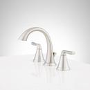 Signature Hardware Brushed Nickel Two Handle Widespread Bathroom Sink Faucet with Pop-Up Drain Assembly 