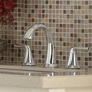 Signature Hardware Brushed Nickel Two Handle Widespread Bathroom Sink Faucet with Pop-Up Drain Assembly 