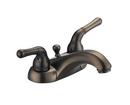 Two Handle Centerset Bathroom Sink Faucet with Pop-Up Drain Assembly in Oil Rubbed Bronze