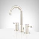 Signature Hardware Brushed Nickel Two Handle Widespread Bathroom Sink Faucet with Pop-Up Drain Assembly 