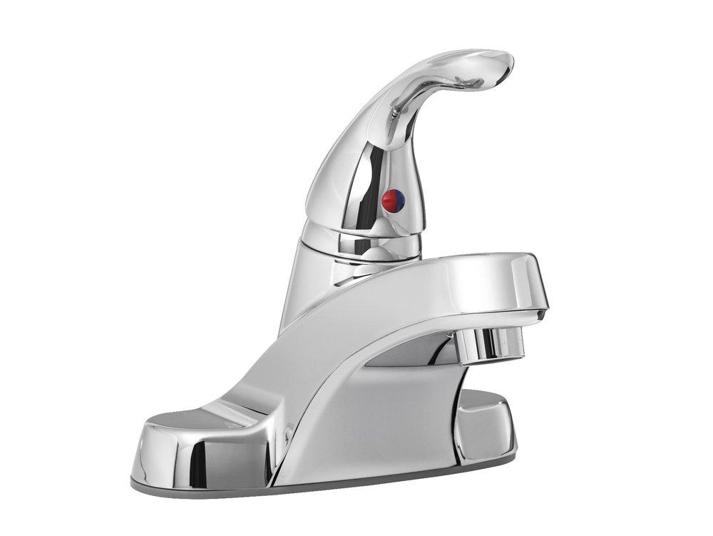 PROFLO&reg; Chrome Single Handle Centerset Bathroom Sink Faucet 
