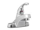 Single Handle Centerset Bathroom Sink Faucet Less Pop-Up Drain Assembly in Polished Chrome