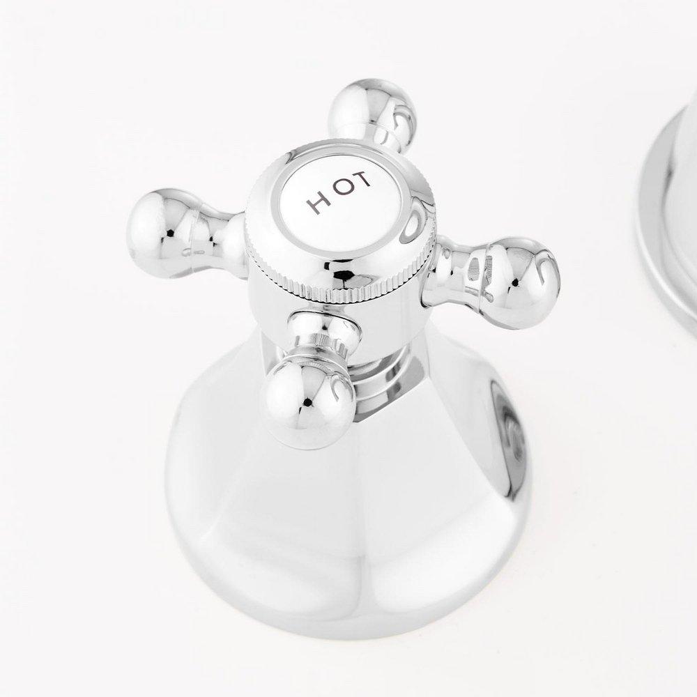 Signature Hardware Polished Chrome Two Handle Bathroom Sink Faucet 